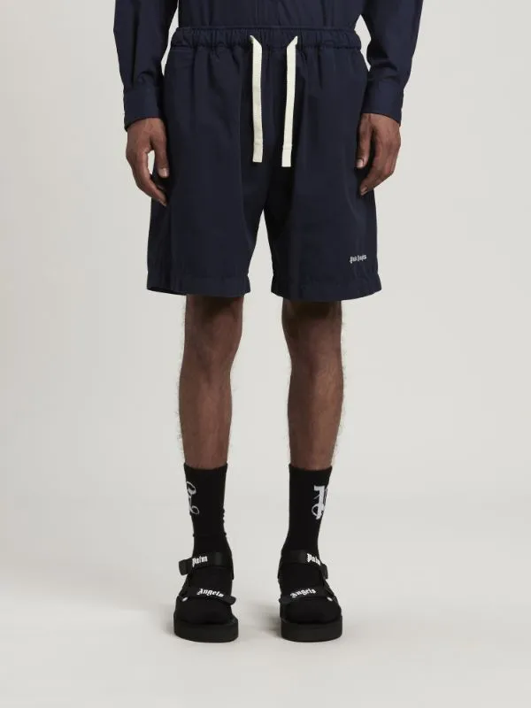 Palm Angels Logo-Embroidered Drawstring Bermuda Shorts