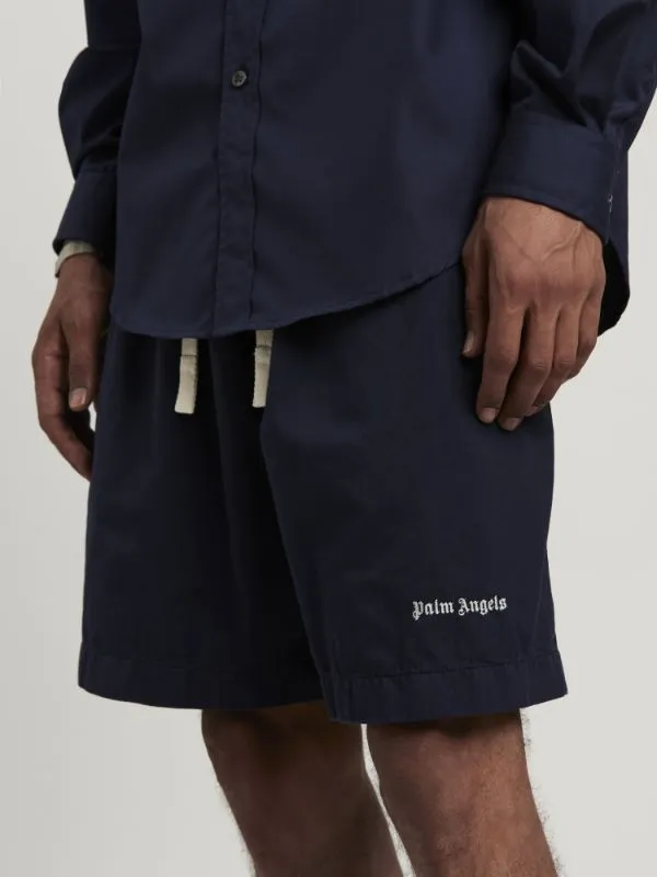 Palm Angels Logo-Embroidered Drawstring Bermuda Shorts
