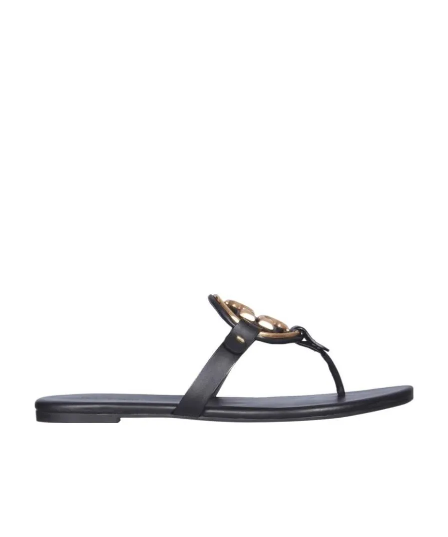 Tory Burch Miller Logo Plaque Thong Sandals