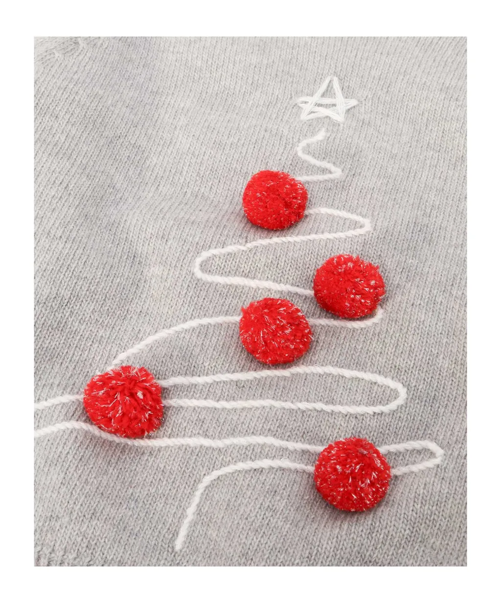 Il Gufo Christmas Tree Embroidered Jumper