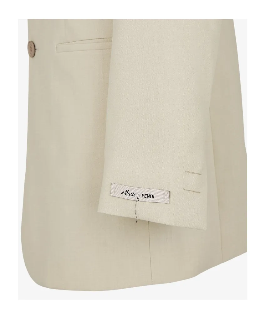 Fendi Single Breasted Tailored Blazer