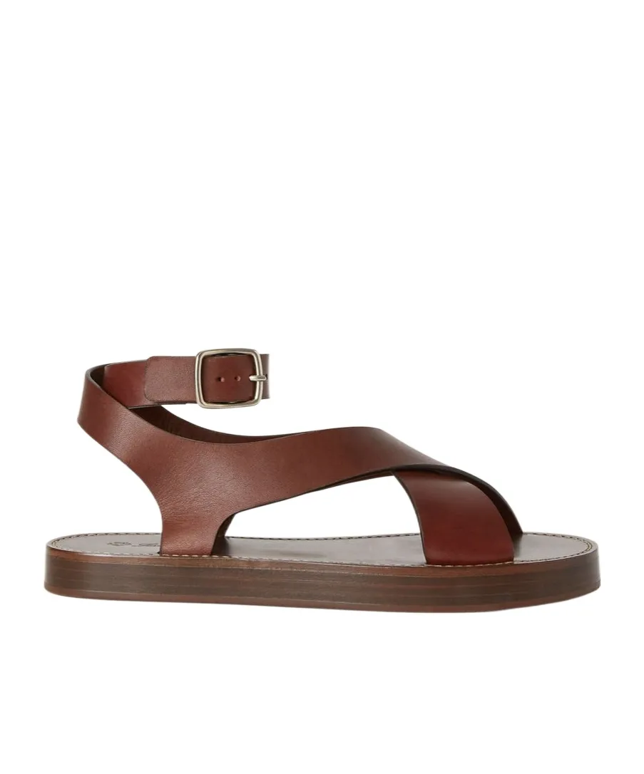 Loro Piana Sumie Crossed Strap Sandals