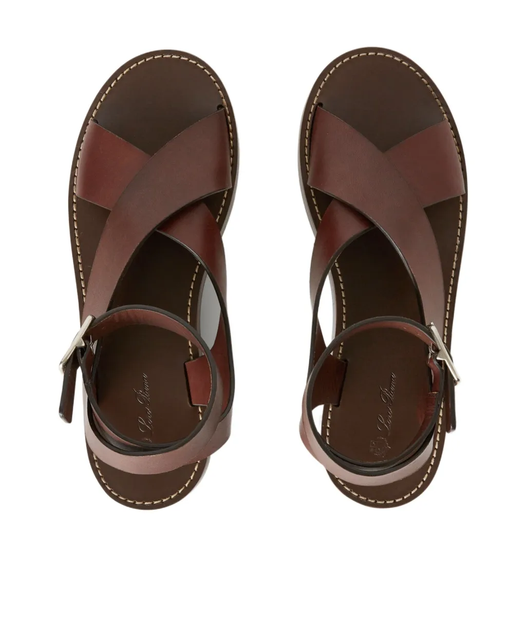 Loro Piana Sumie Crossed Strap Sandals
