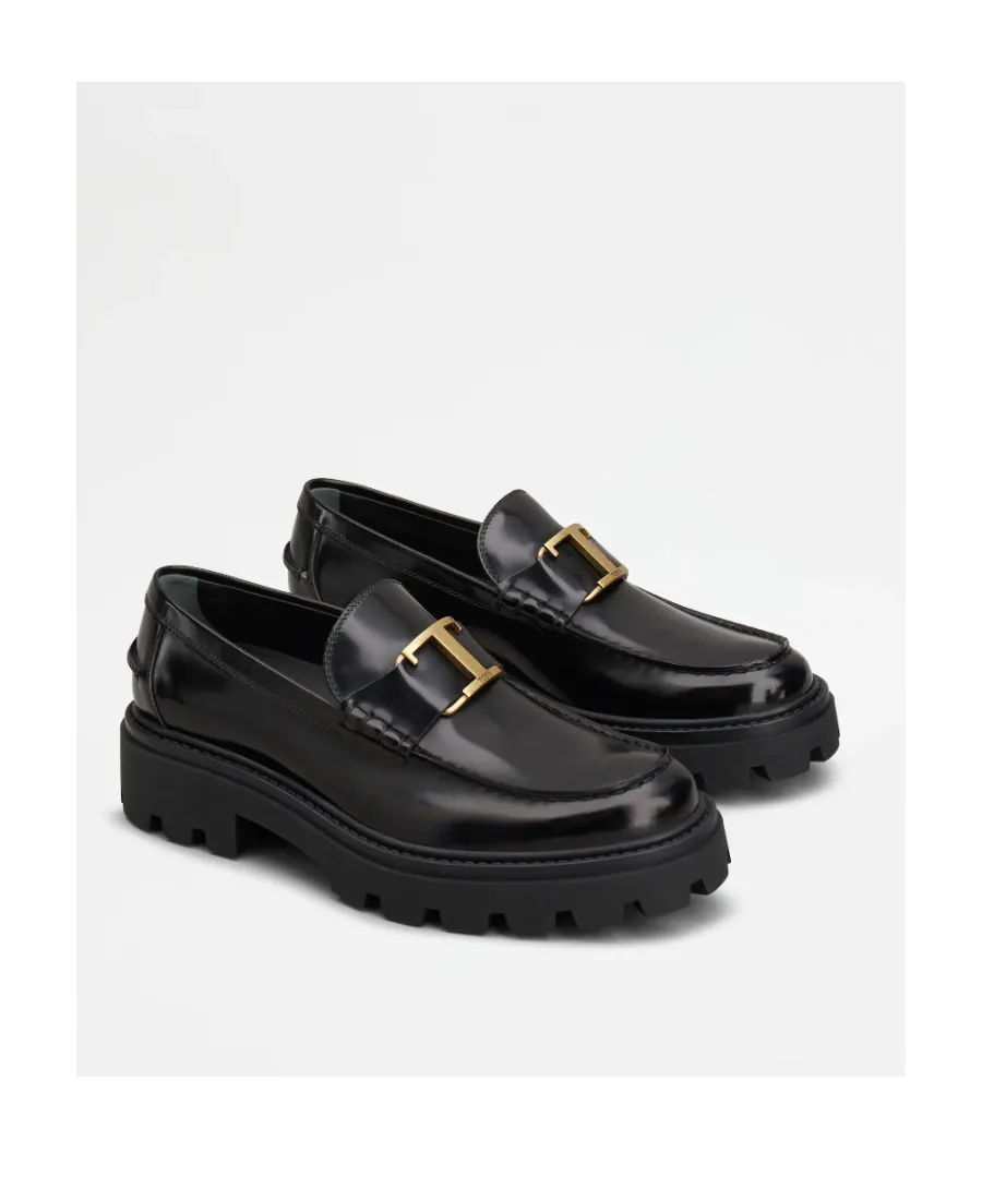 Tod's Timeless Logo Plaque Loafers