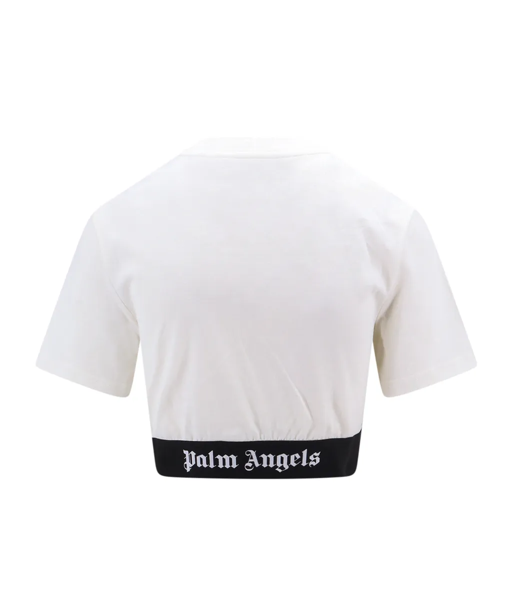 Palm Angels Logo Waistband Cropped Top