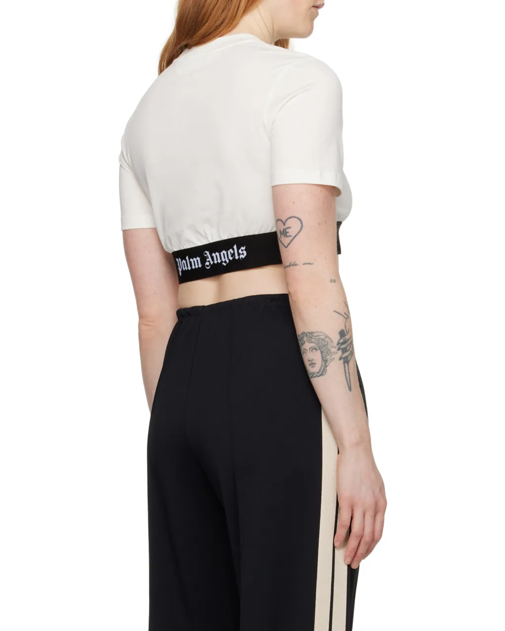 Palm Angels Logo Waistband Cropped Top