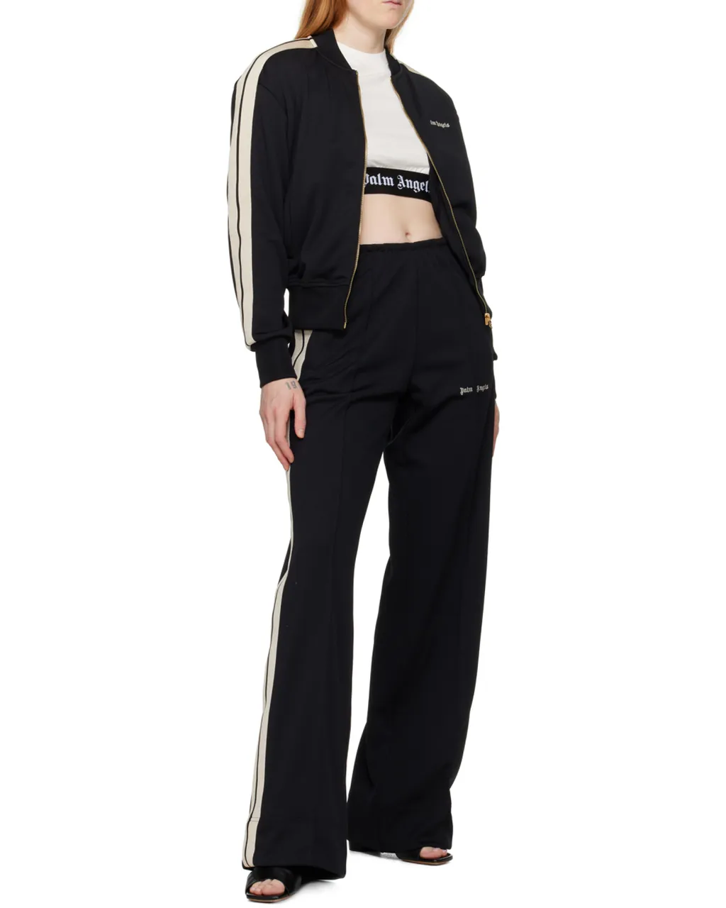 Palm Angels Logo Waistband Cropped Top