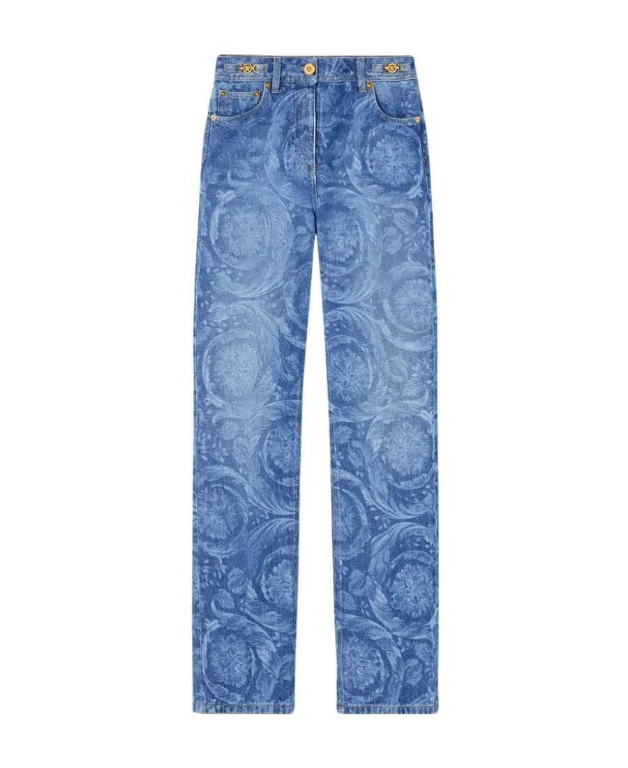 Versace Logo-Patch Denim Jeans