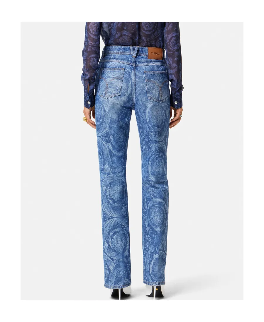 Versace Logo-Patch Denim Jeans