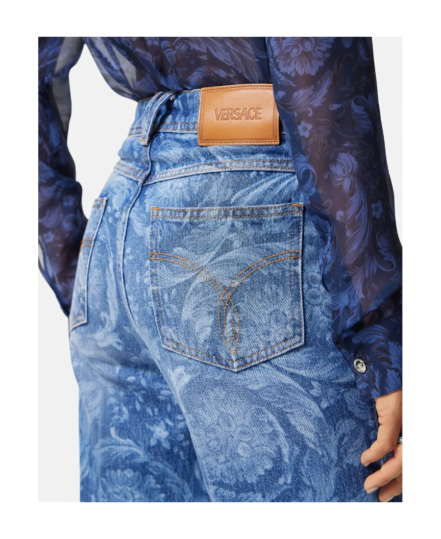 Versace Logo-Patch Denim Jeans