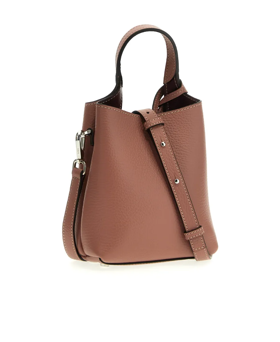 Logo-Pendant Leather Mini Bag