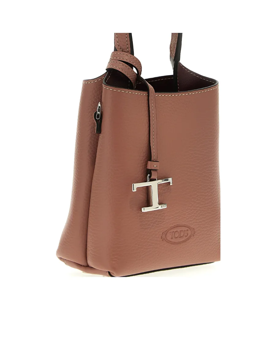 Logo-Pendant Leather Mini Bag