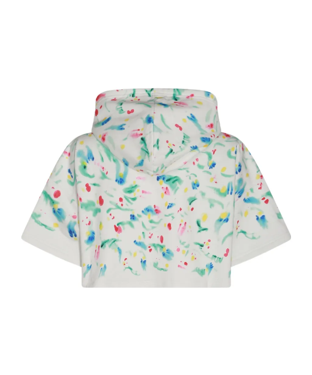 Marni Logo Patch Cropped Hoodie