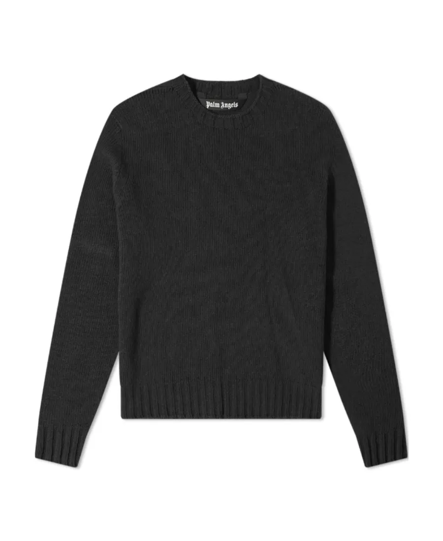 Palm Angels Logo Intarsia Knitted Jumper