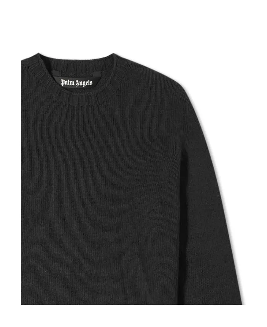Palm Angels Logo Intarsia Knitted Jumper