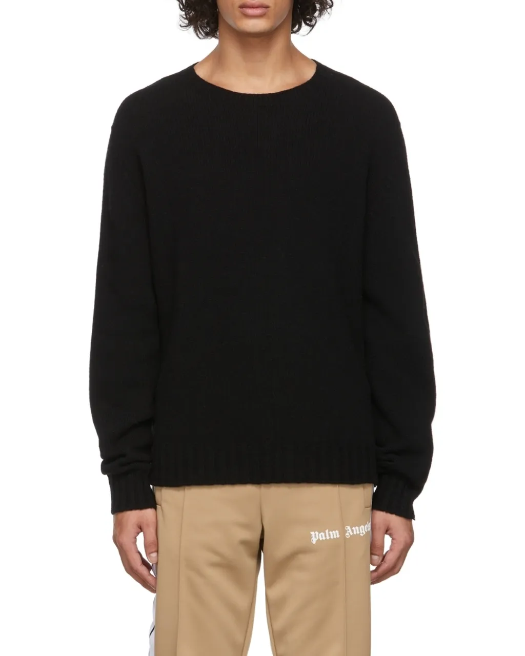 Palm Angels Logo Intarsia Knitted Jumper