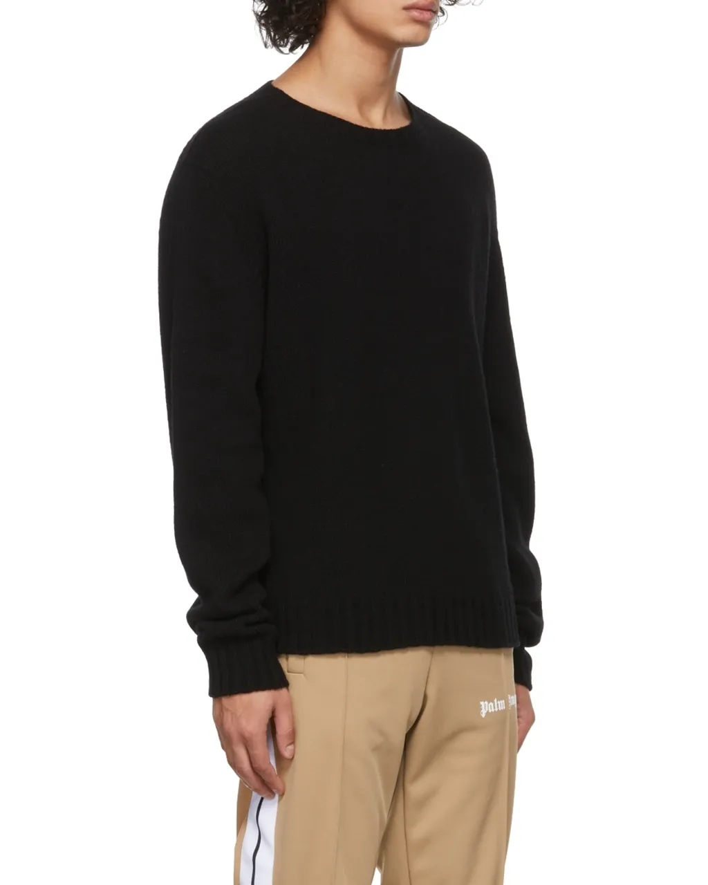Palm Angels Logo Intarsia Knitted Jumper