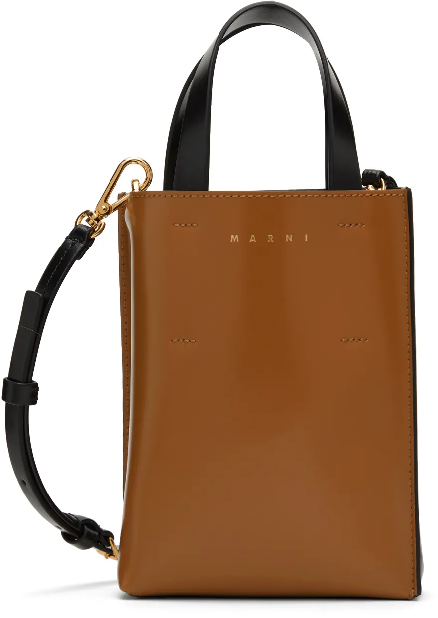 Marni Museo Logo Printed Nano Top Handle Bag