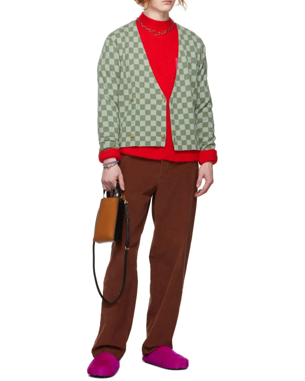 Marni Museo Logo Printed Nano Top Handle Bag