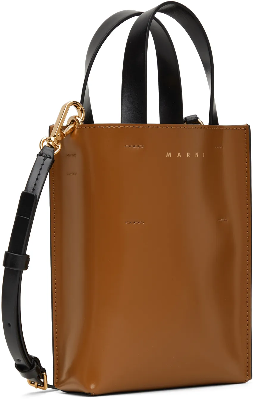 Marni Museo Logo Printed Nano Top Handle Bag