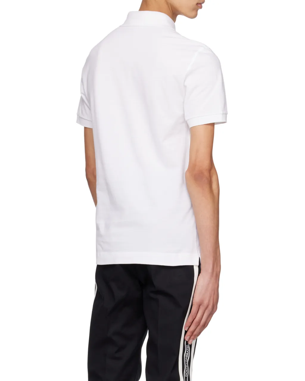 Dolce & Gabbana Logo Plaque Short Sleeved Polo Shirt