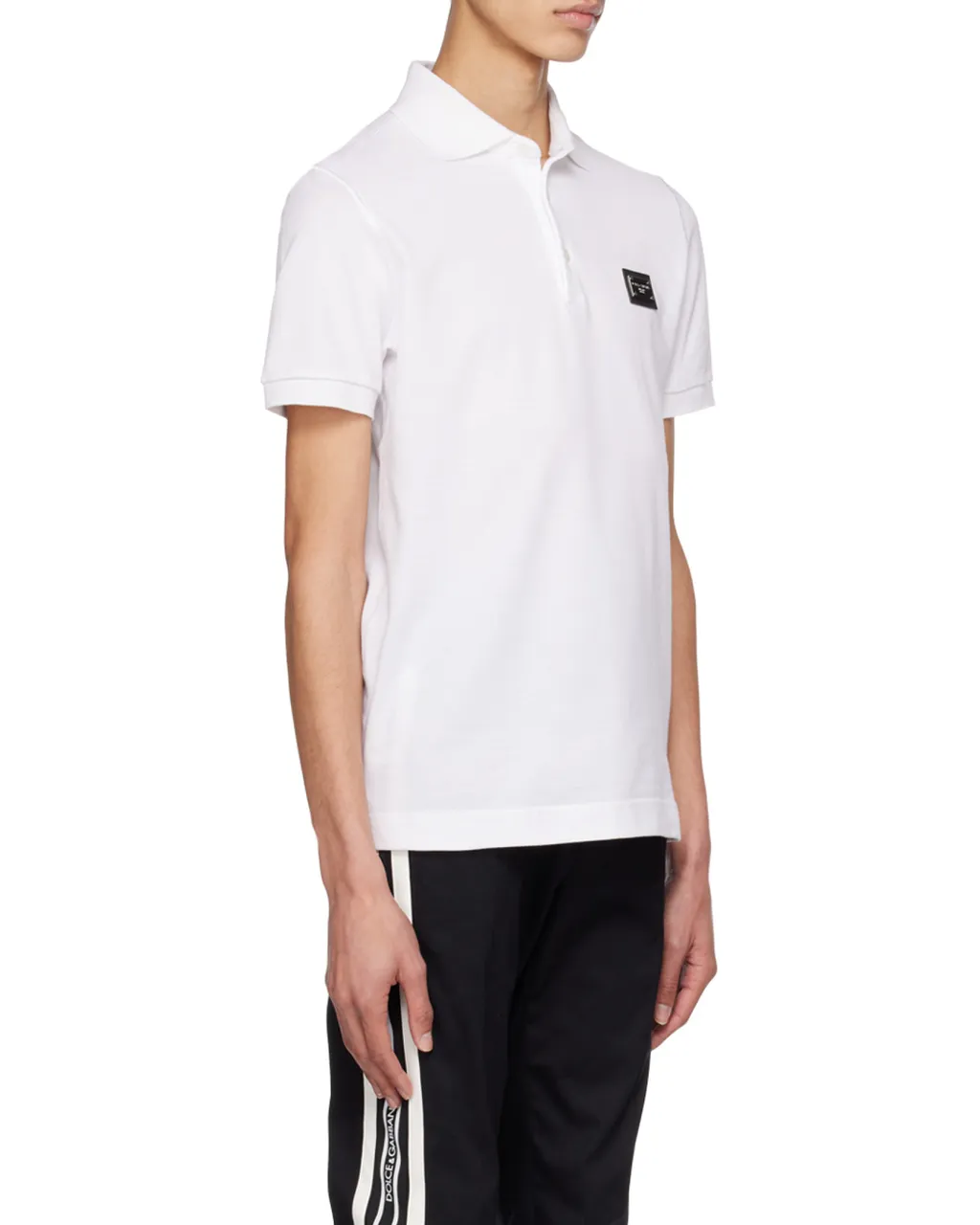 Dolce & Gabbana Logo Plaque Short Sleeved Polo Shirt