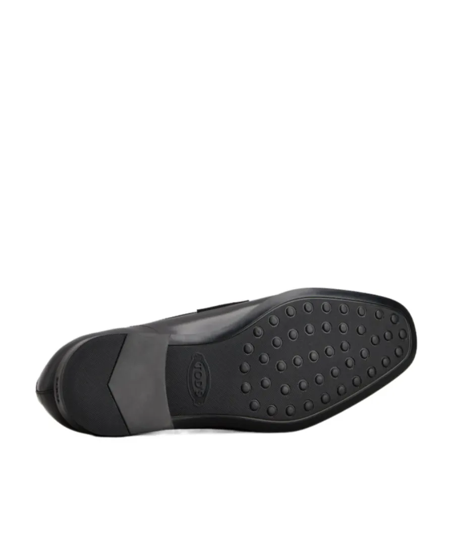 Tod's Double T Plaque Almond Toe Loafers