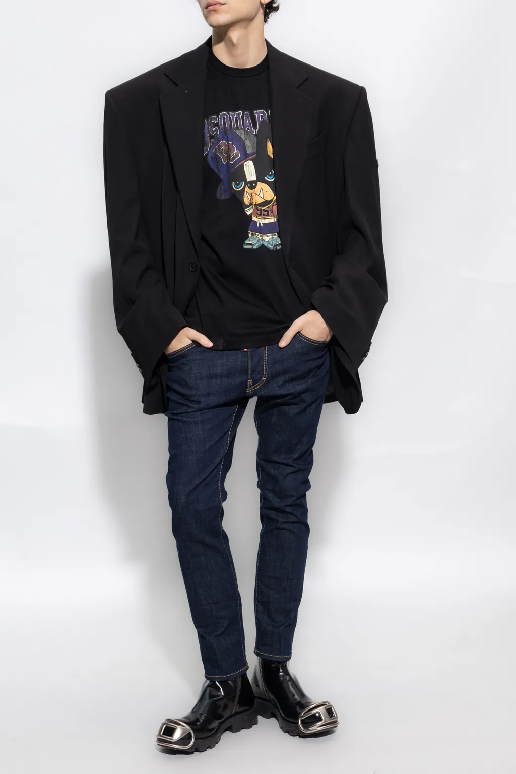 Dsquared2 Graphic Printed Crewneck T-Shirt