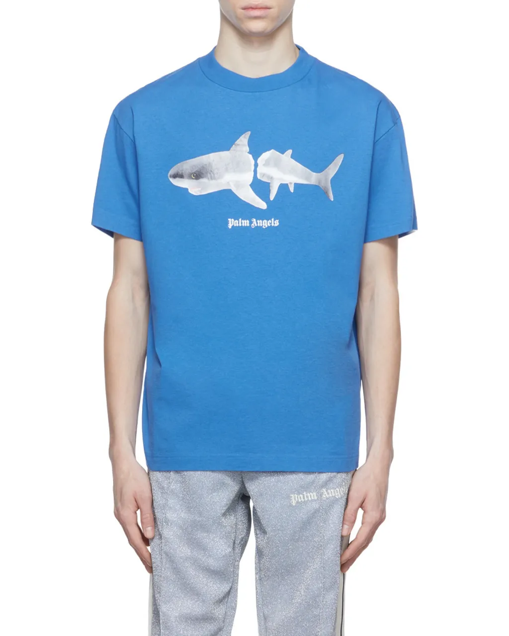 Palm Angels Shark Printed Crewneck T-Shirt