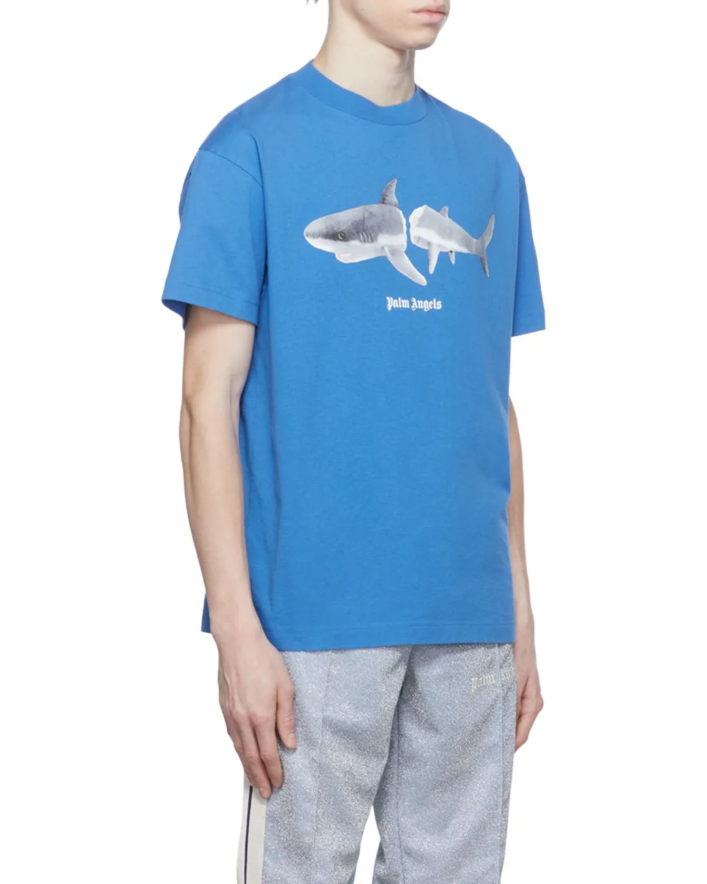 Palm Angels Shark Printed Crewneck T-Shirt