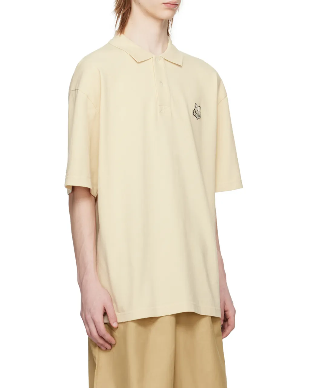 Maison Kitsun Bold Fox Head Patch Oversized Polo Shirt