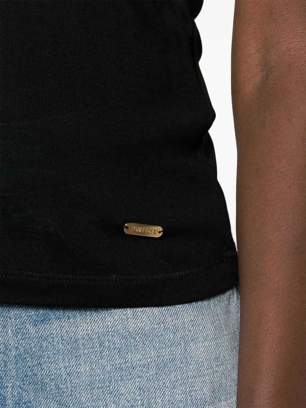 Tom Ford Logo Plaque Tank Top