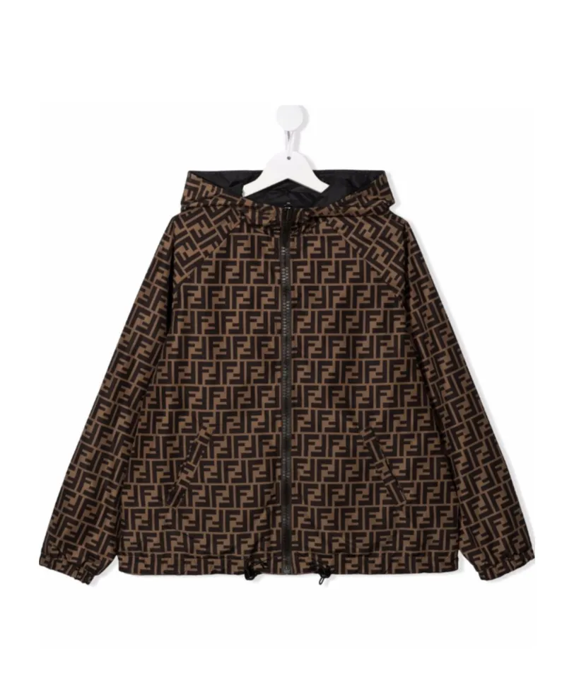 Fendi Kids Reversible Hooded Jacket