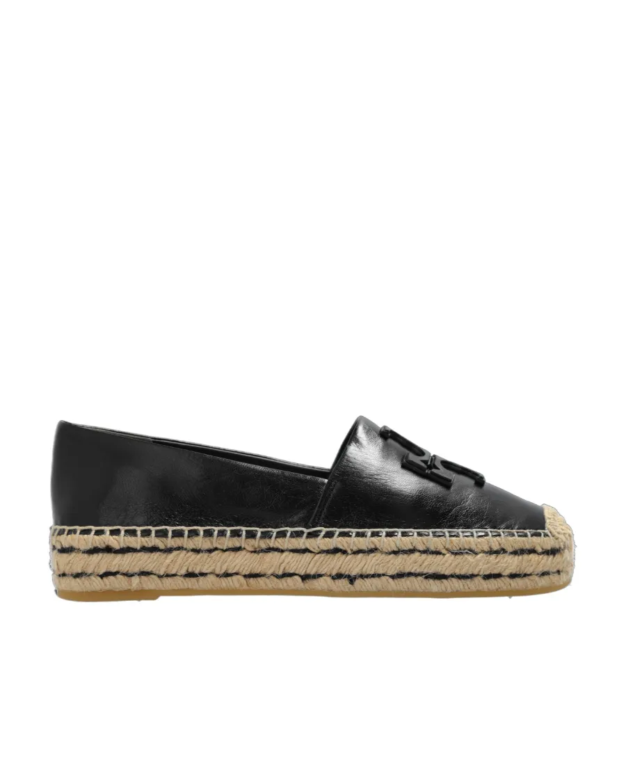 Tory Burch Ines Logo Patch Platform Espadrilles