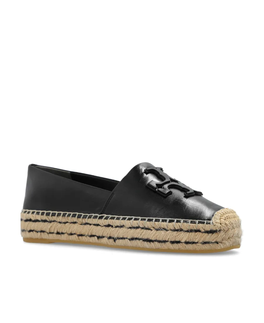 Tory Burch Ines Logo Patch Platform Espadrilles