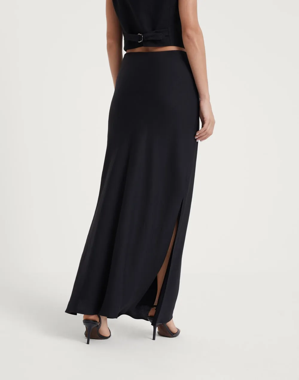Brunello Cucinelli Slit Detailed Maxi Skirt