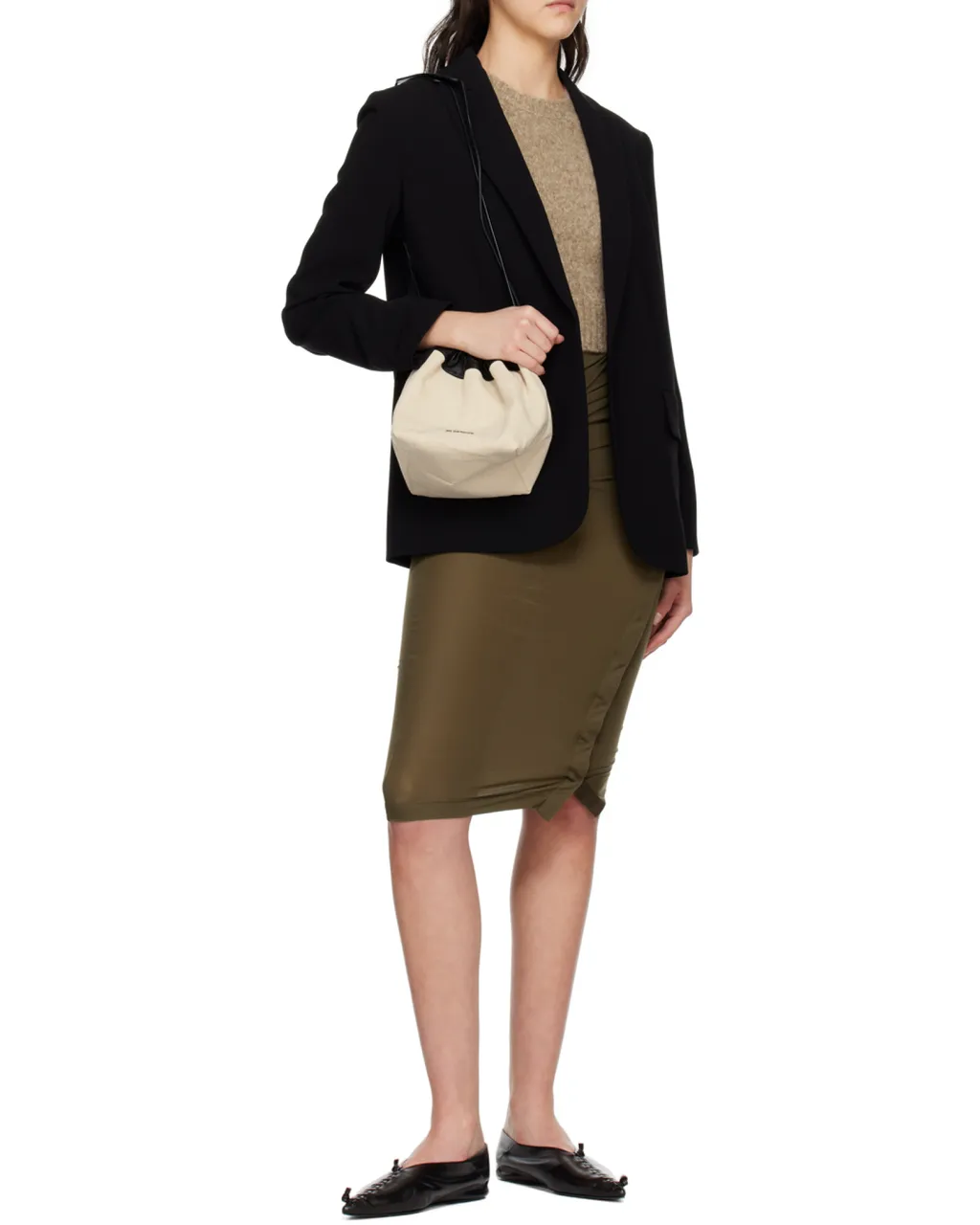 Jil Sander Dumpling Drawstring Bucket Bag