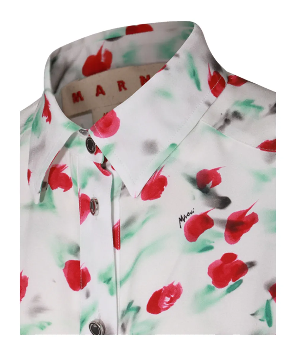 Marni Floral Printed Midi Dress