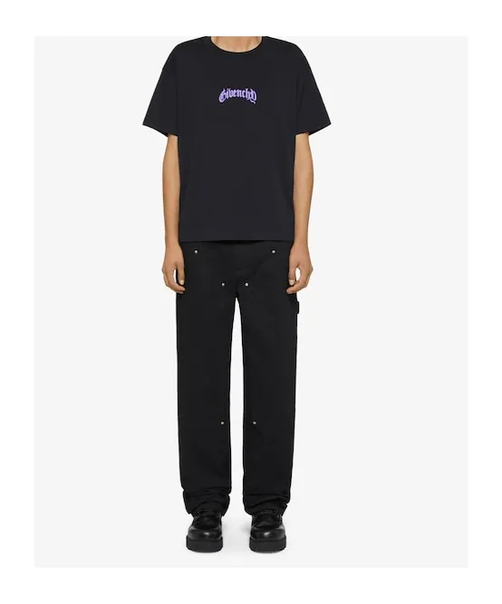 Boxy Fit T-Shirt In Cotton With Reflective Artwork