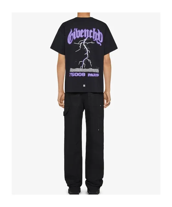 Boxy Fit T-Shirt In Cotton With Reflective Artwork