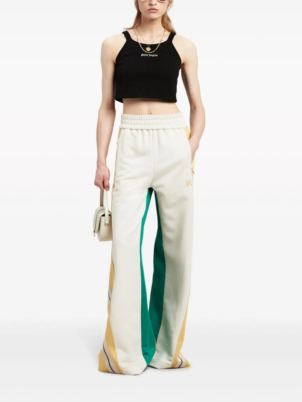 Palm Angels Logo Printed Crewneck Tank Top