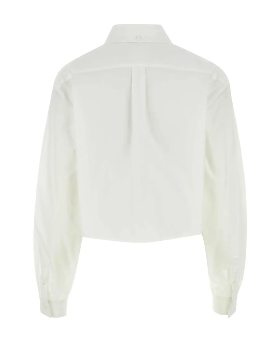 Givenchy Logo Plaque Cropped Shirt