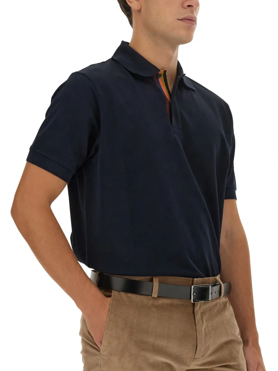 Paul Smith Artist Stripe Placket Polo Shirt