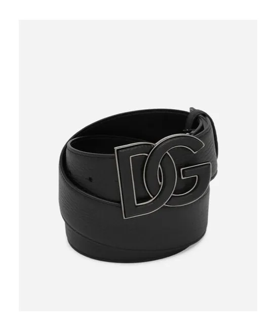 Dolce & Gabbana Logo Plaque Buckle Belt