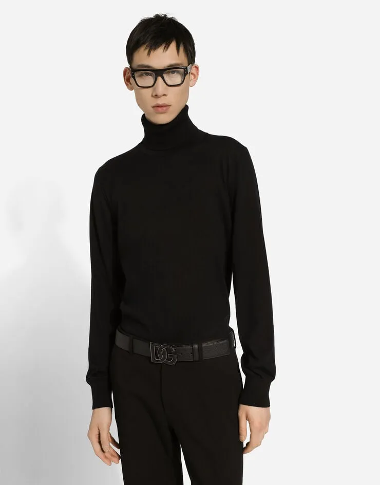 Dolce & Gabbana Logo Plaque Buckle Belt