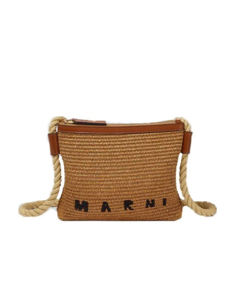 Marni Marcel Logo Embroidered Crossbody Bag