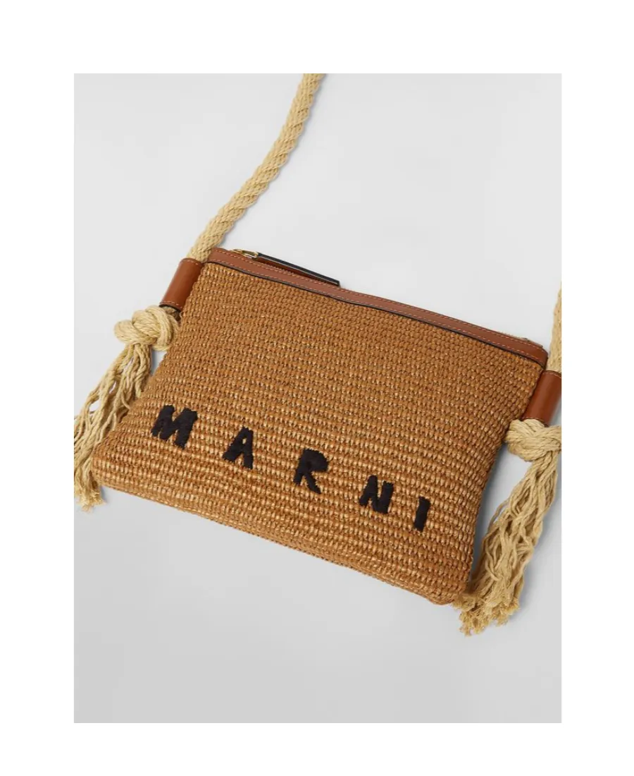 Marni Marcel Logo Embroidered Crossbody Bag