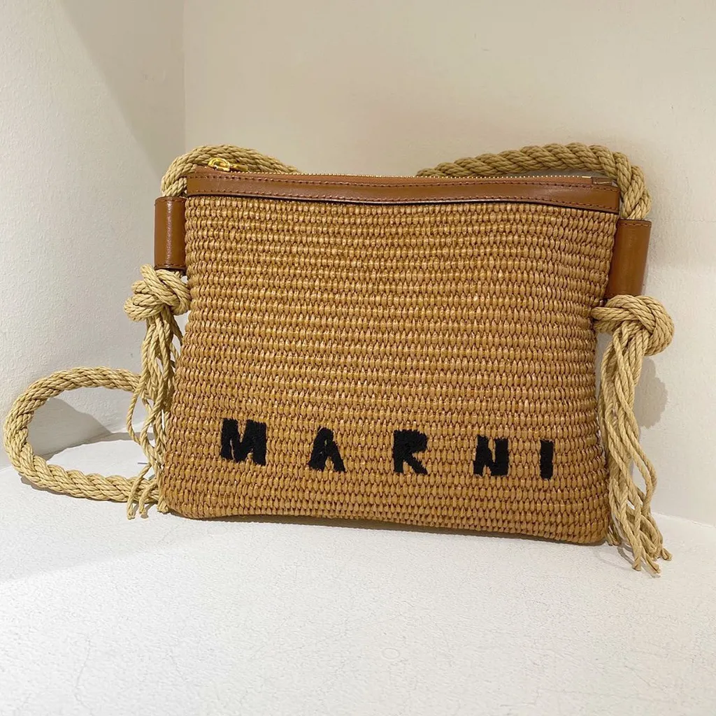 Marni Marcel Logo Embroidered Crossbody Bag