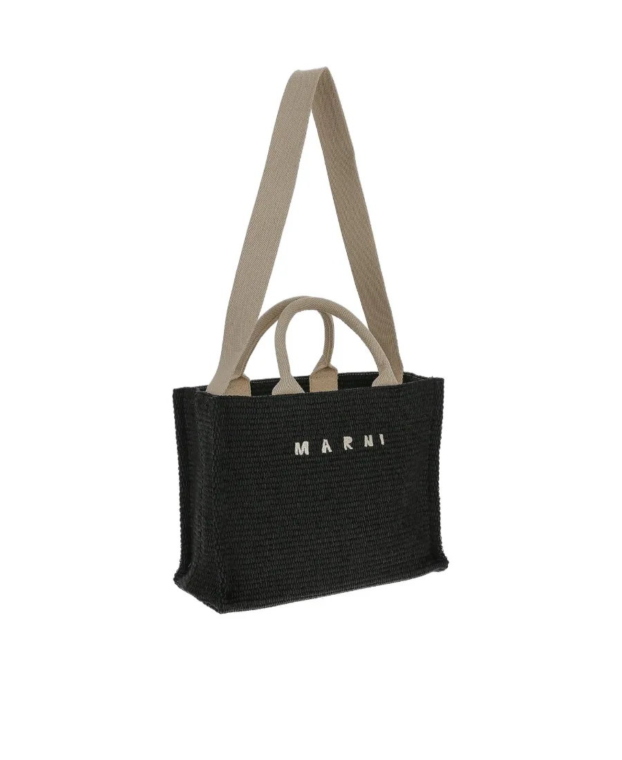 Marni Tropicalia Logo Embroidered Small Tote Bag