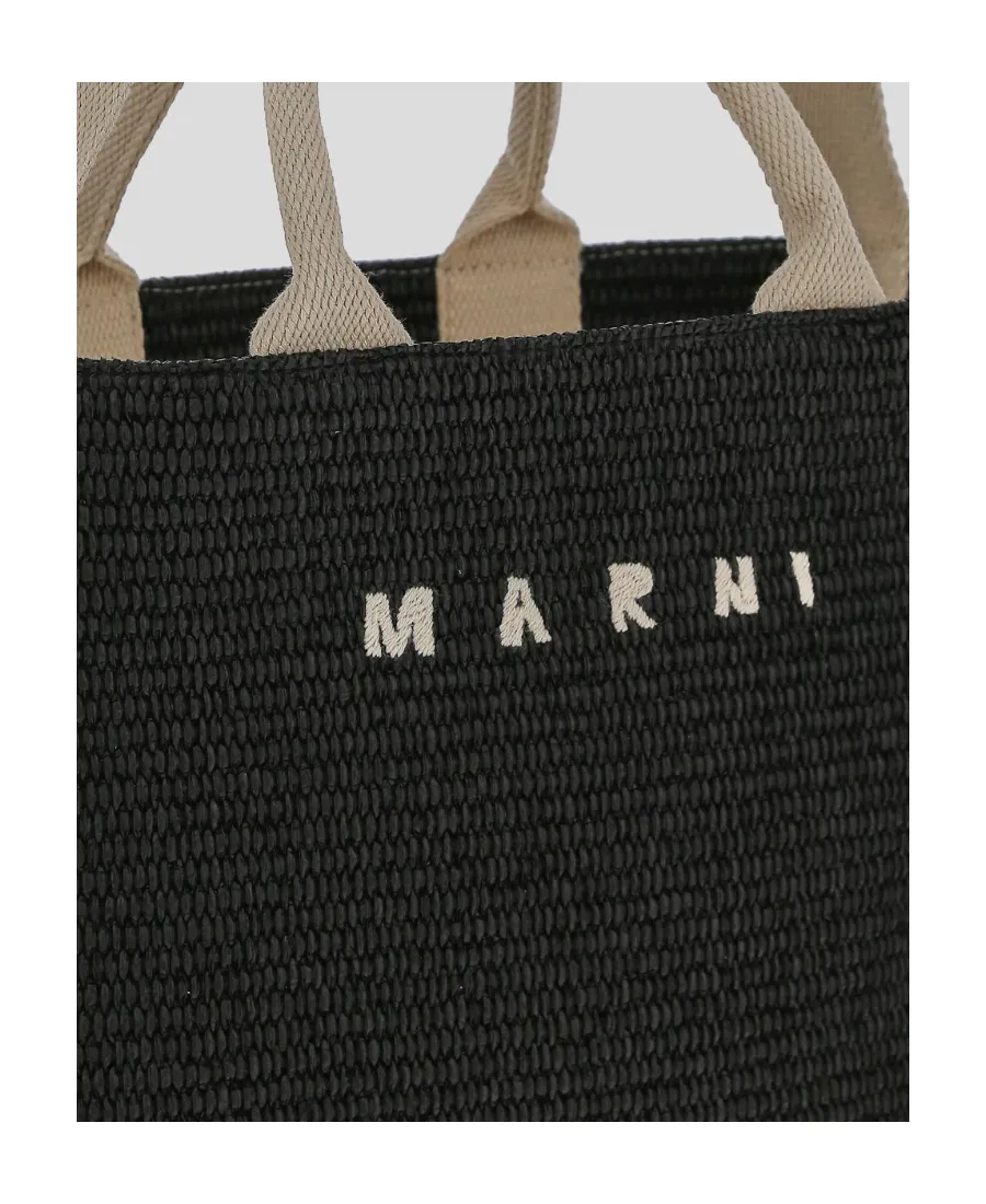 Marni Tropicalia Logo Embroidered Small Tote Bag